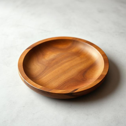 Handcrafted Sustainable Wooden Plates – Eco-Friendly, Rustic Tableware with Unique Natural Grain