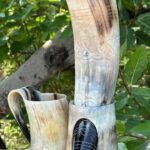 Handcrafted Viking Horn Tankard & Drinking Horn Gift Set