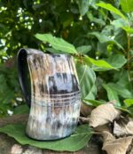 Rustic Handcrafted Buffalo Horn Tankard Mug - Image 2