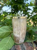 Buffalo Horn Glass with Brass Rim - Image 5