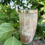 Buffalo Horn Glass with Brass Rim