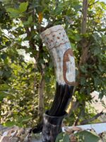 Viking Drinking Horn with Valkyrie Engraving Norse Mead Horn featuring a Valkyrie Warrior - Image 7