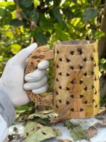 Raven Guardian Hand-Carved Wooden Tankard Hand-Carved Wooden Tankard Viking-style, Norse, or Celtic Wooden Tankard.