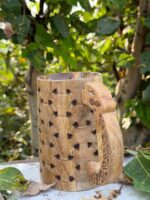 Raven Guardian Hand-Carved Wooden Tankard Hand-Carved Wooden Tankard Viking-style, Norse, or Celtic Wooden Tankard. - Image 3