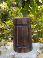 Barrel-Style Wooden Mug Rustic Barrel-Style Wooden Mug Stave-Design Wooden Beer Mug Medieval / Tavern-Style Wooden Mug - Image 5