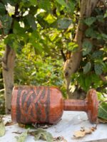 Viking Knotwork Hand-Carved Wooden Goblet Carved Wooden Chalice Celtic Knot / Norse Style Wooden Goblet. - Image 3