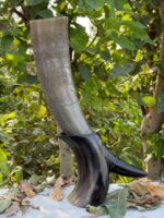 Valknut Viking Buffalo Horn Drinking Horn Engraved Viking Drinking Horn with Stand Ultimete Viking Legend Drinking Horn - Image 3