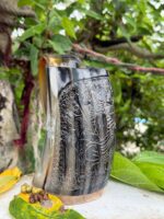 Odin's Raven Buffalo Horn Tankard Odin Mug / Buffalo Horn Tankard /Buffalo Horn Mug with Carved - Image 5