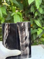 Buffalo Horn Plates – Black with White Streaks Color – 100% Natural Horn - Image 5