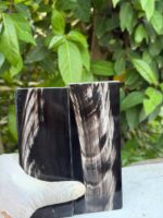 Buffalo Horn Plates – Black with White Streaks Color – 100% Natural Horn - Image 3