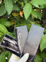 Buffalo Horn Plates – Black with White Streaks Color – 100% Natural Horn - Image 2