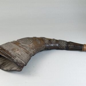 Carved buffalo horn cup, museum reference, not a Sunrise Impexs product